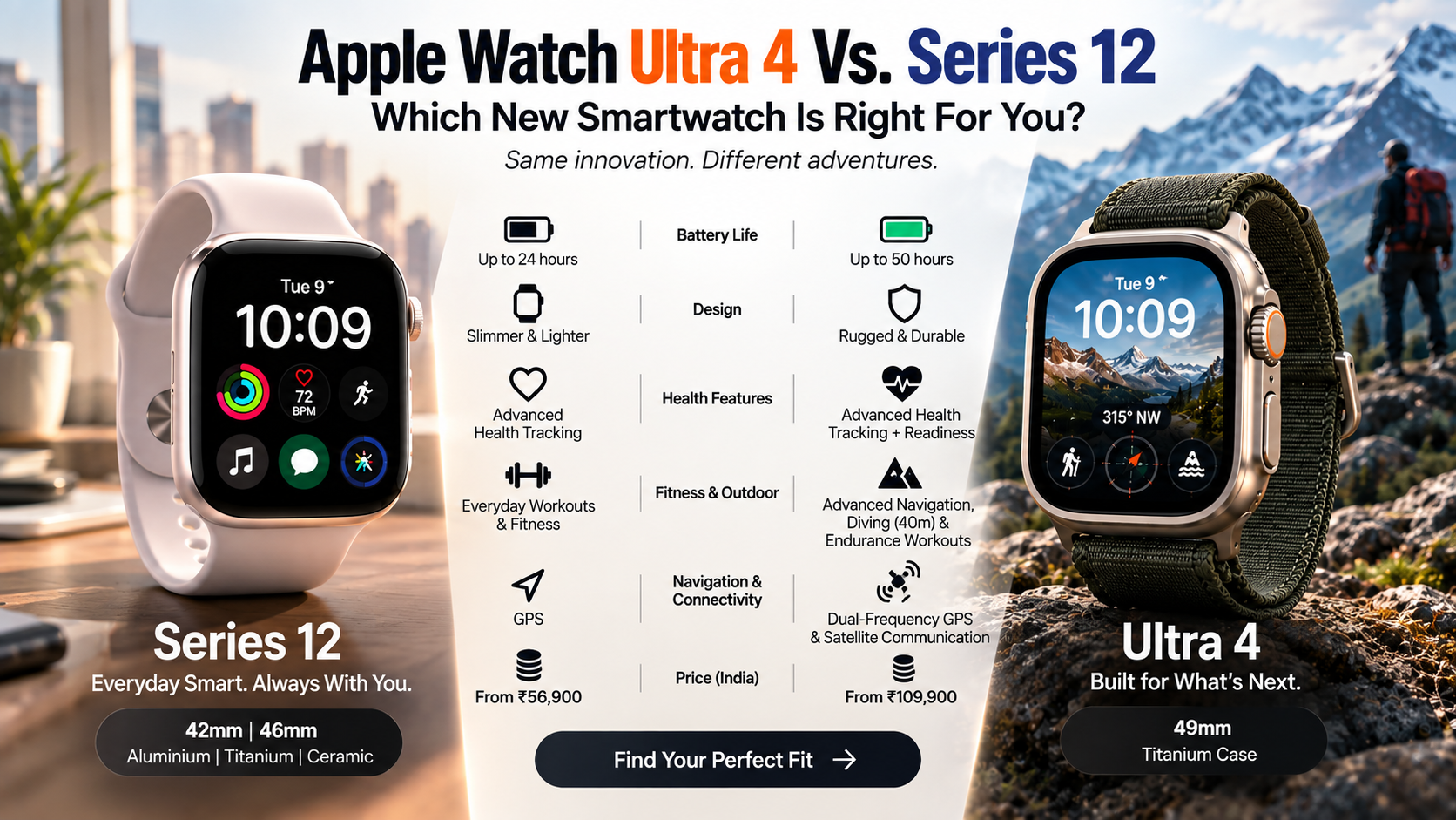 Apple Watch Ultra 4 vs Series 12