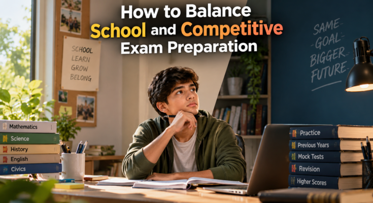 balance school and competitive exam