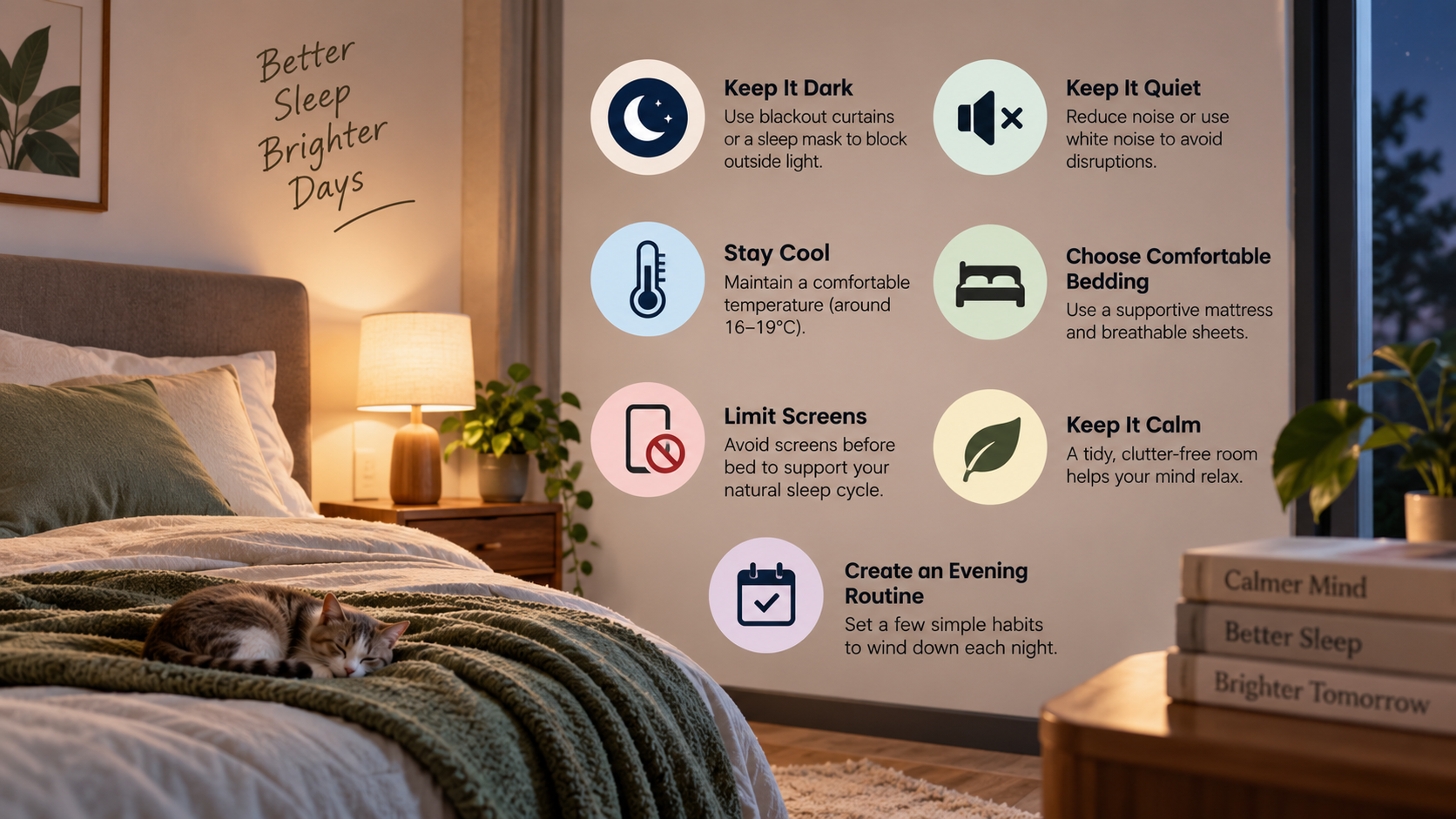 sleep-friendly bedroom environment
