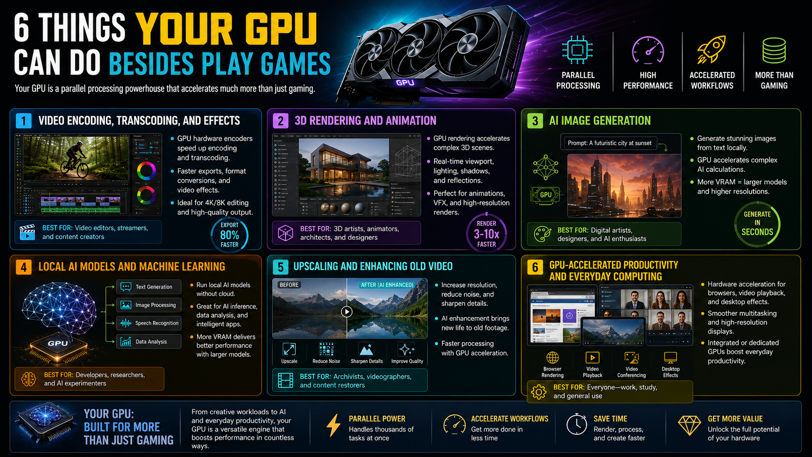 Beyond Gaming: Six GPU Superpowers