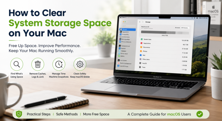 clear system storage space on your Mac