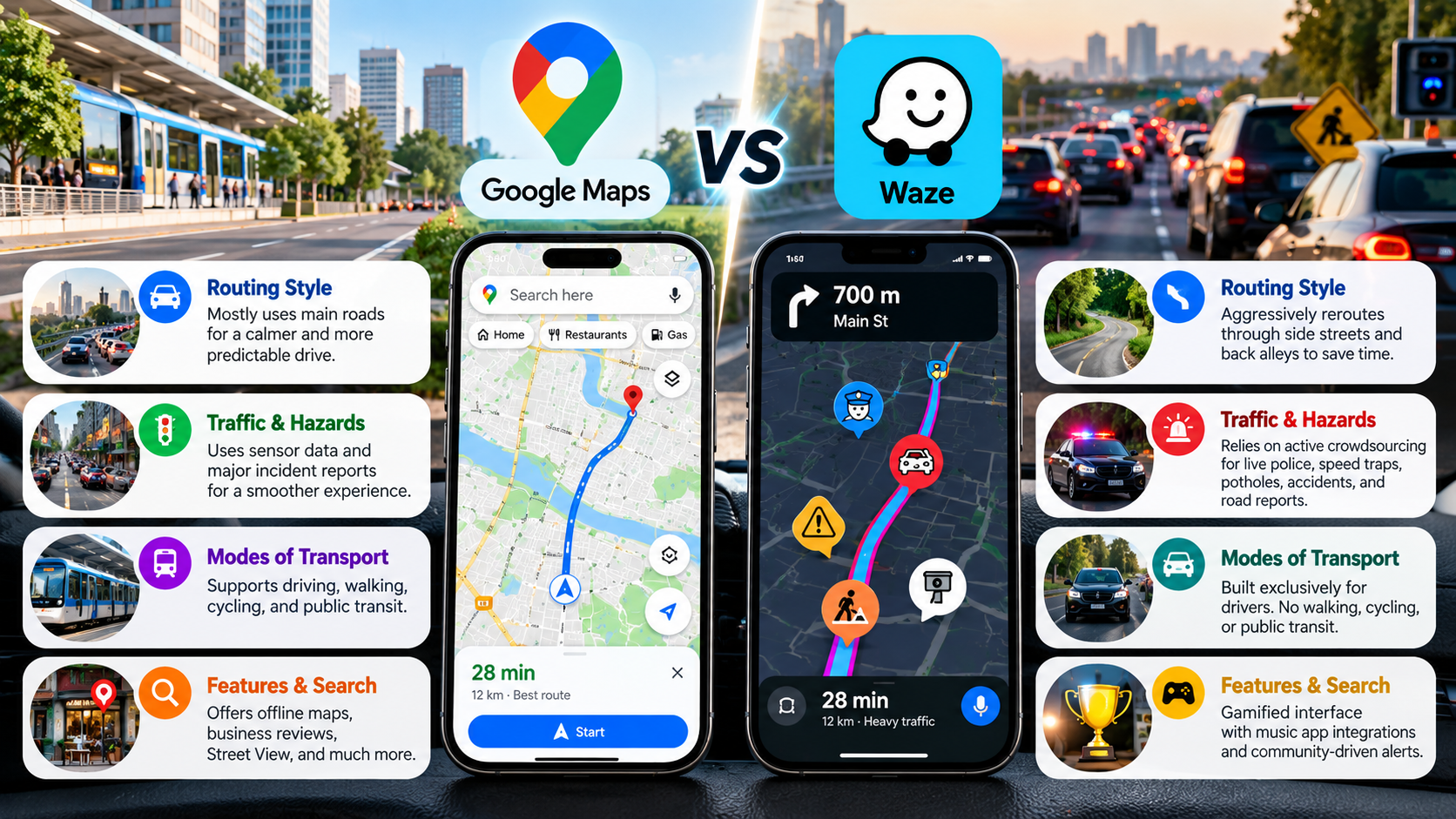 Google Maps vs Waze: Navigation Showdown