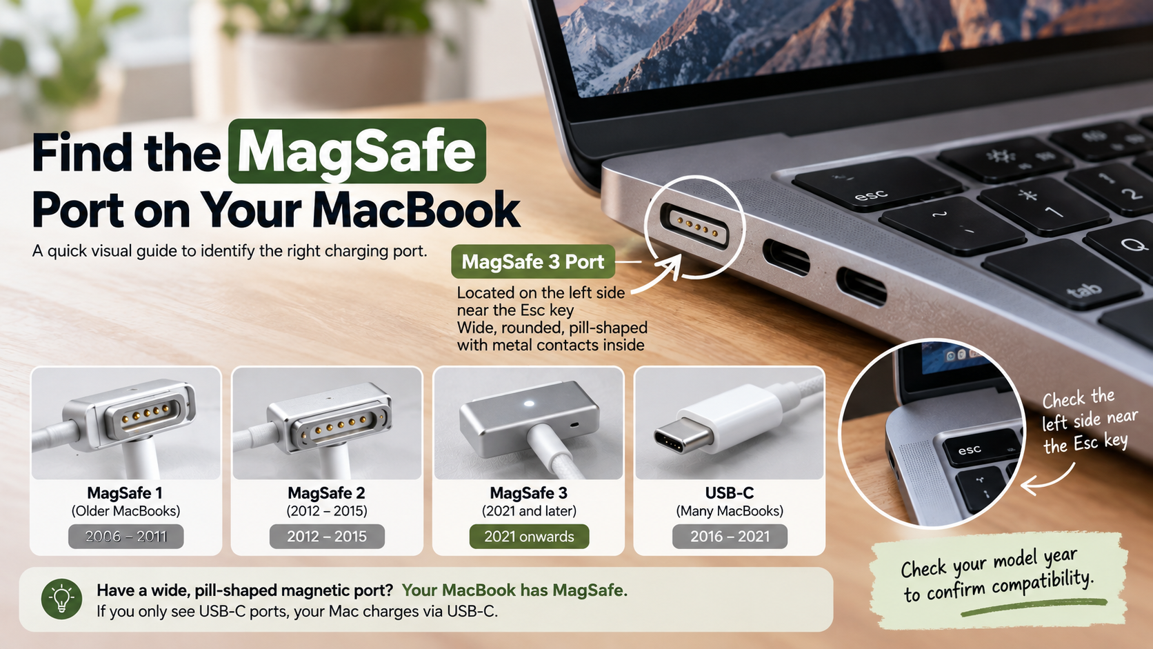 How To Tell If Your MacBook Has A MagSafe Charging Port Read More: https://www.bgr.com/2237402/how-tell-macbook-has-magsafe-charging-port/