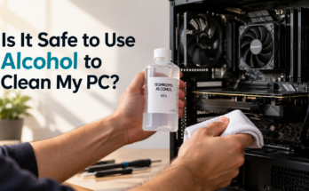 Is it safe to use alcohol to clean my PC?