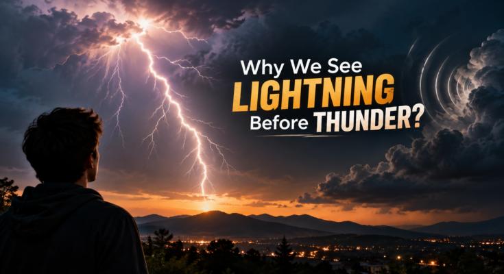 why we do see lightning before thunder
