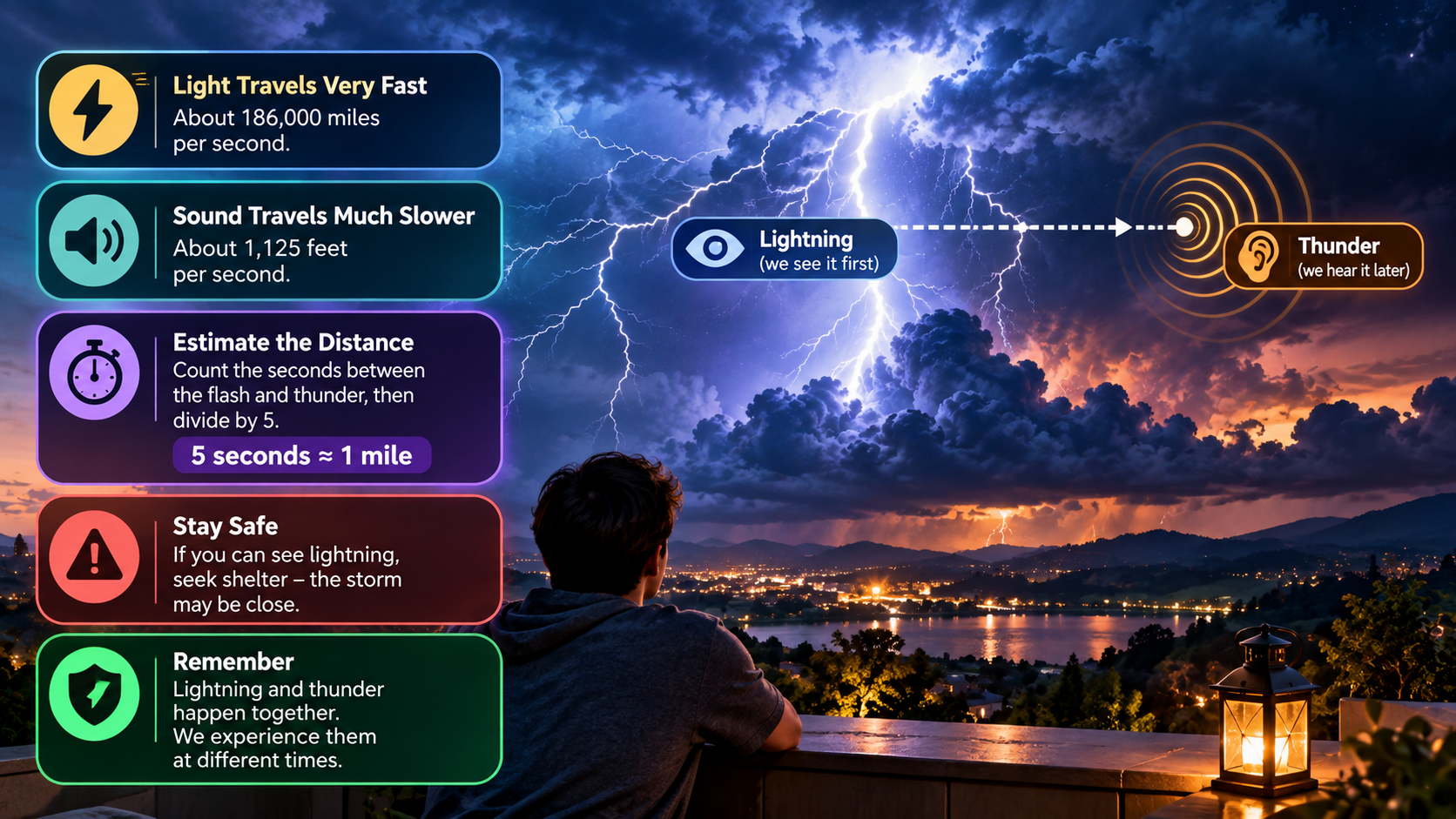 why we do see lightning before thunder