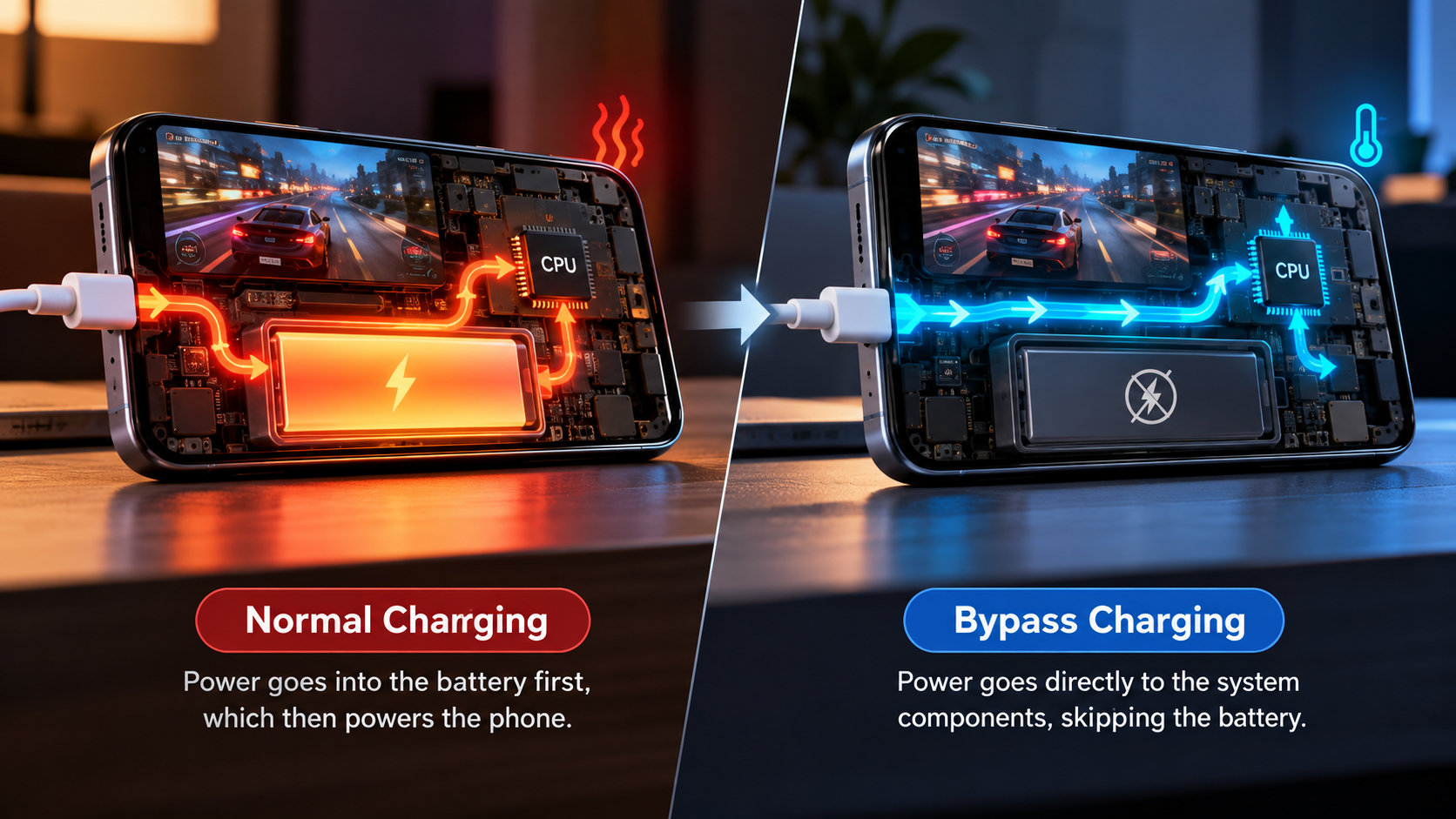 Normal vs. Bypass Charging