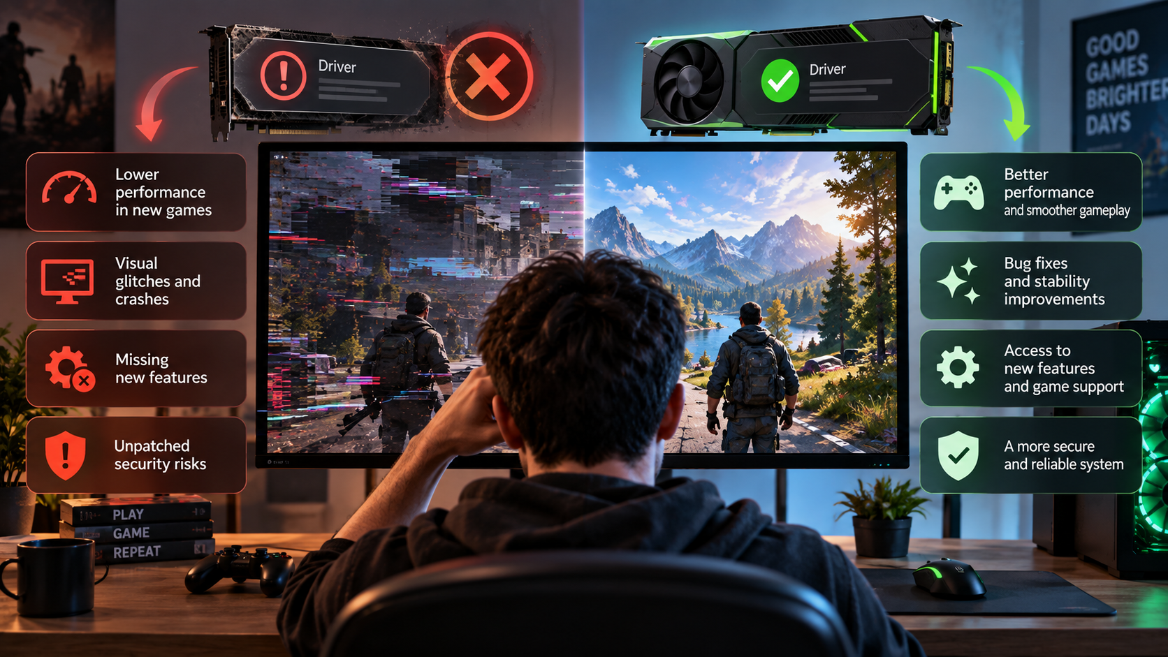 Outdated vs Updated Drivers Gaming Setup