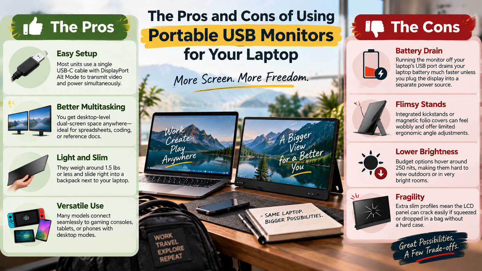 Portable USB Monitors: Pros and Cons