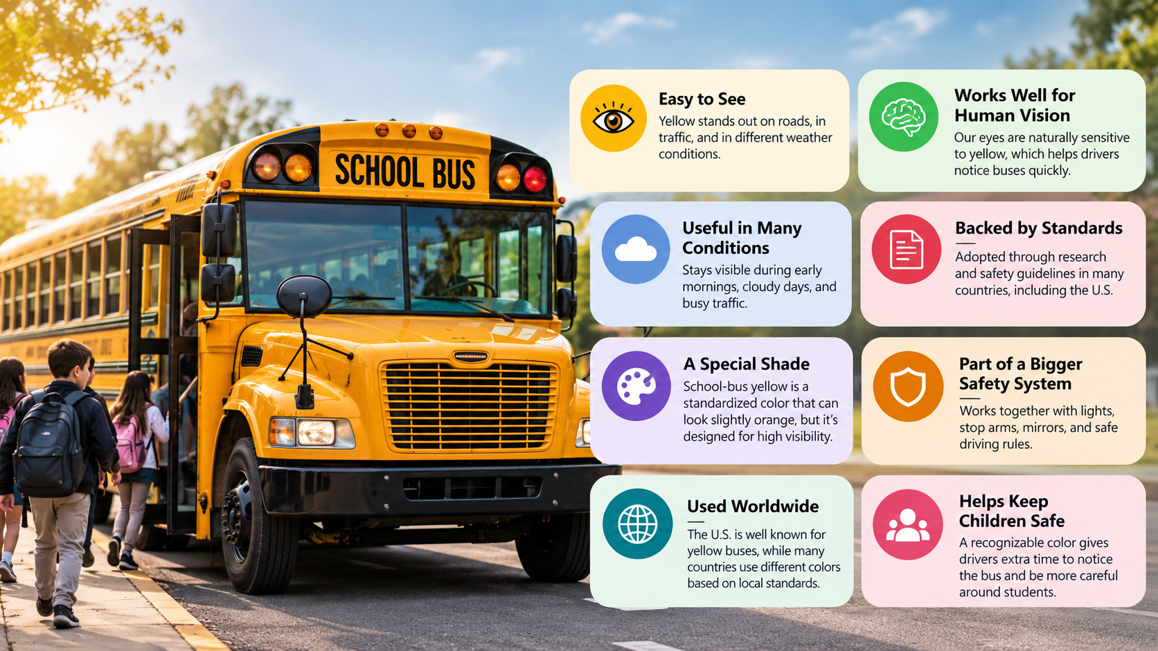 why are school busses yellow