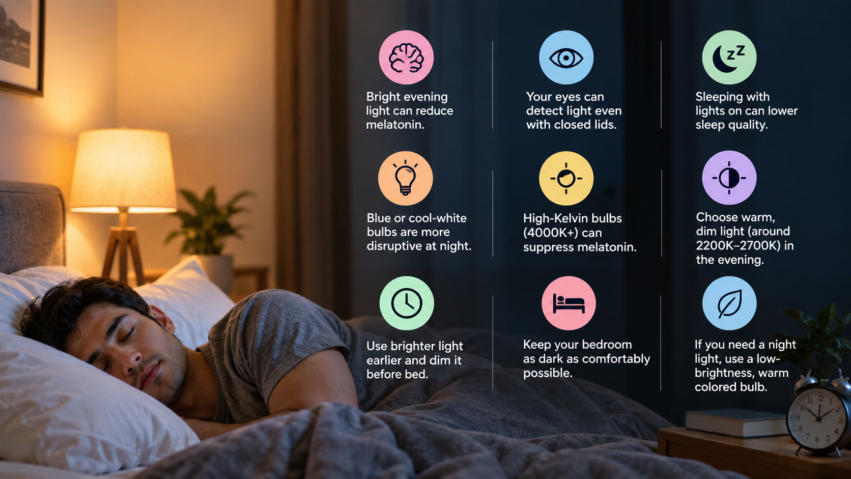wrong light bulb in your bedroom