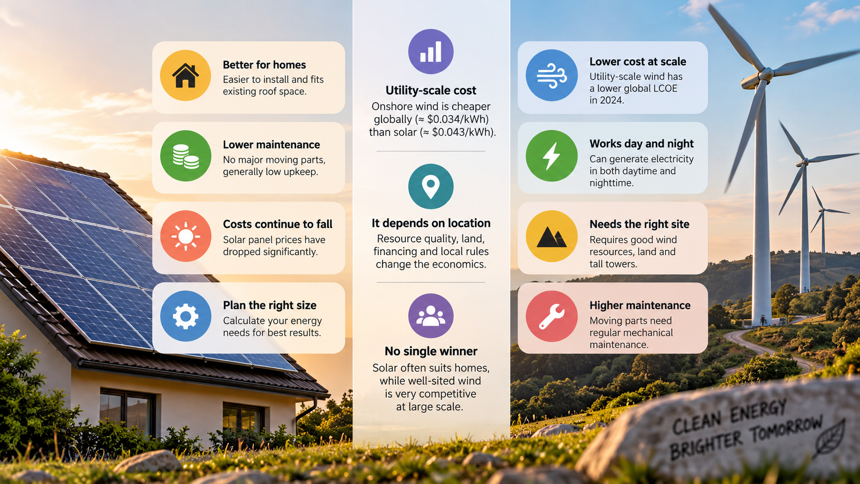 Solar vs Wind Costs