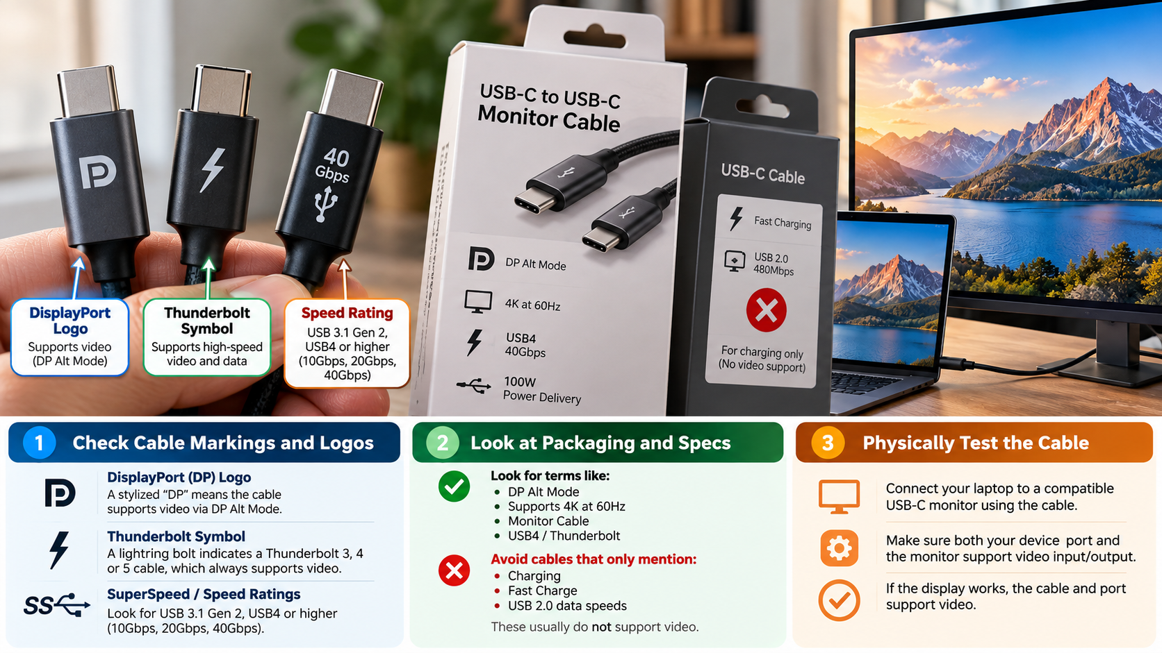How to Tell If a USB-C Cable Supports Video