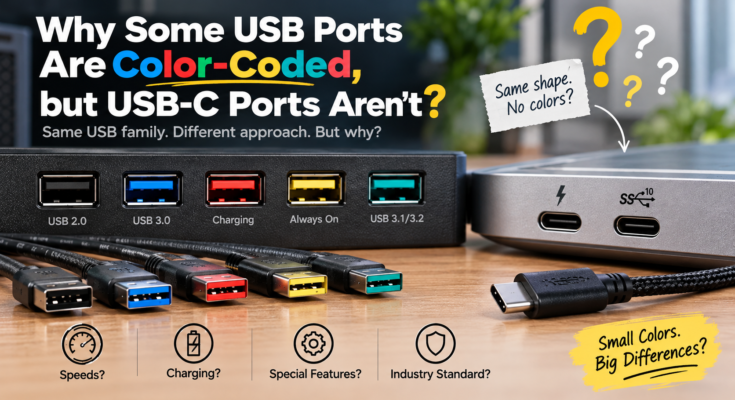 why some USB ports are color-coded