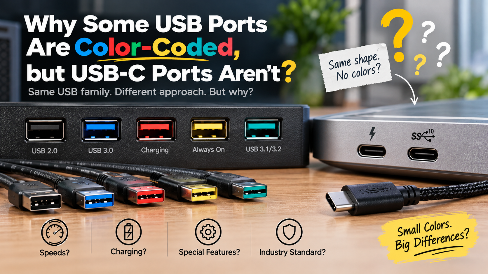 why some USB ports are color-coded