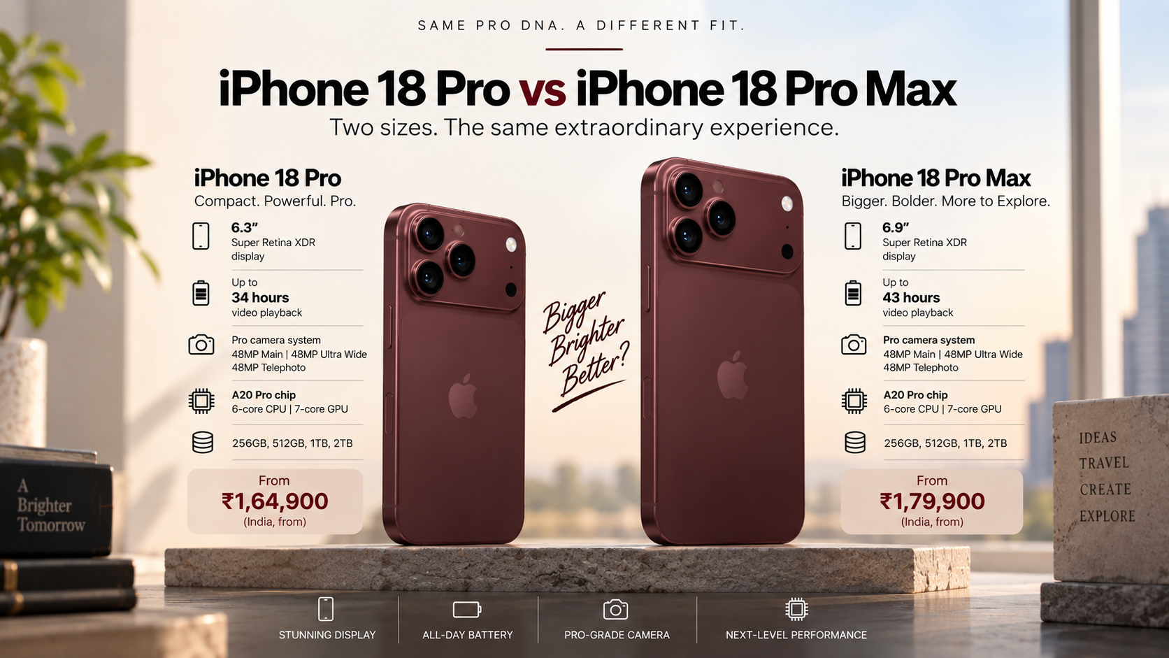 iPhone 18 Pro vs Pro Max Comparison