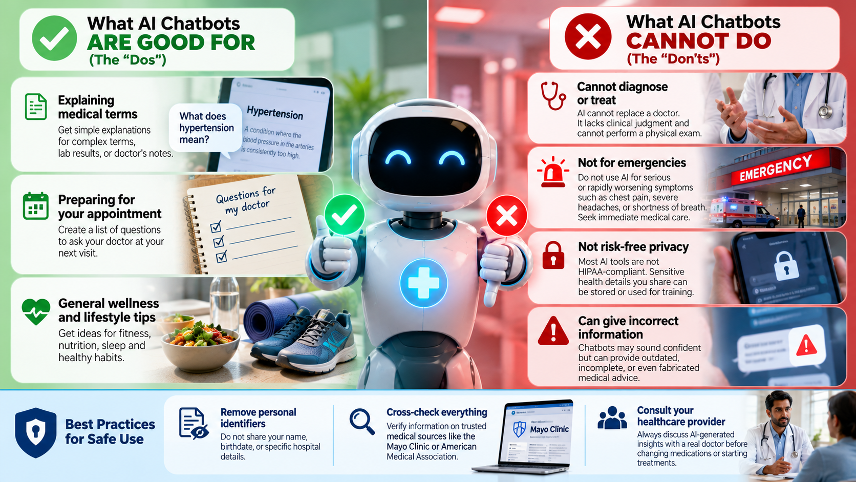 AI Chatbot Health Dos and Don’ts