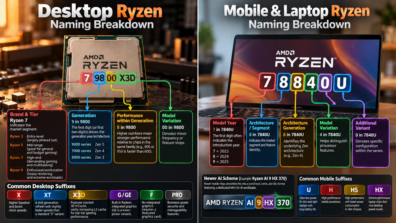 AMD Ryzen Naming Breakdown Infographic