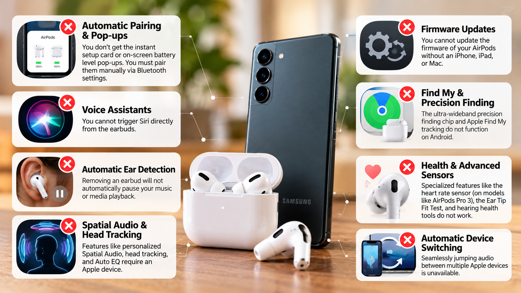 AirPods Features Lost on Samsung