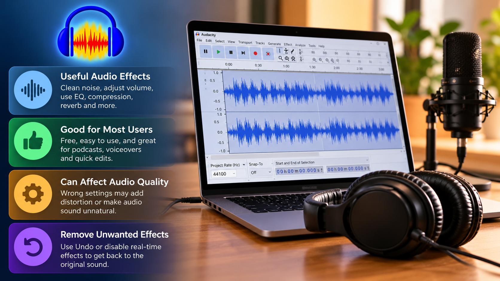 how Audacity affects the results