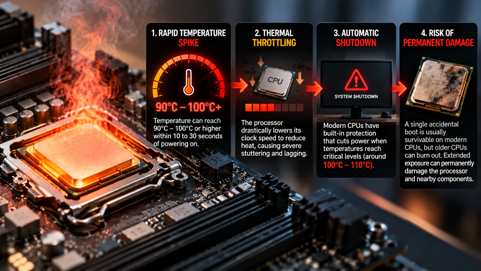 CPU Overheating Without a Cooler