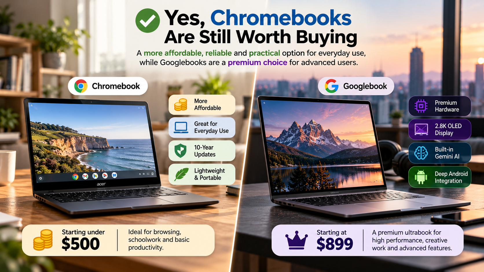 Chromebook vs. Googlebook: Worth Buying?