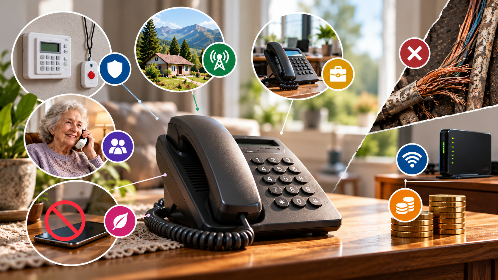 Connected Home Landline Lifestyle Scene