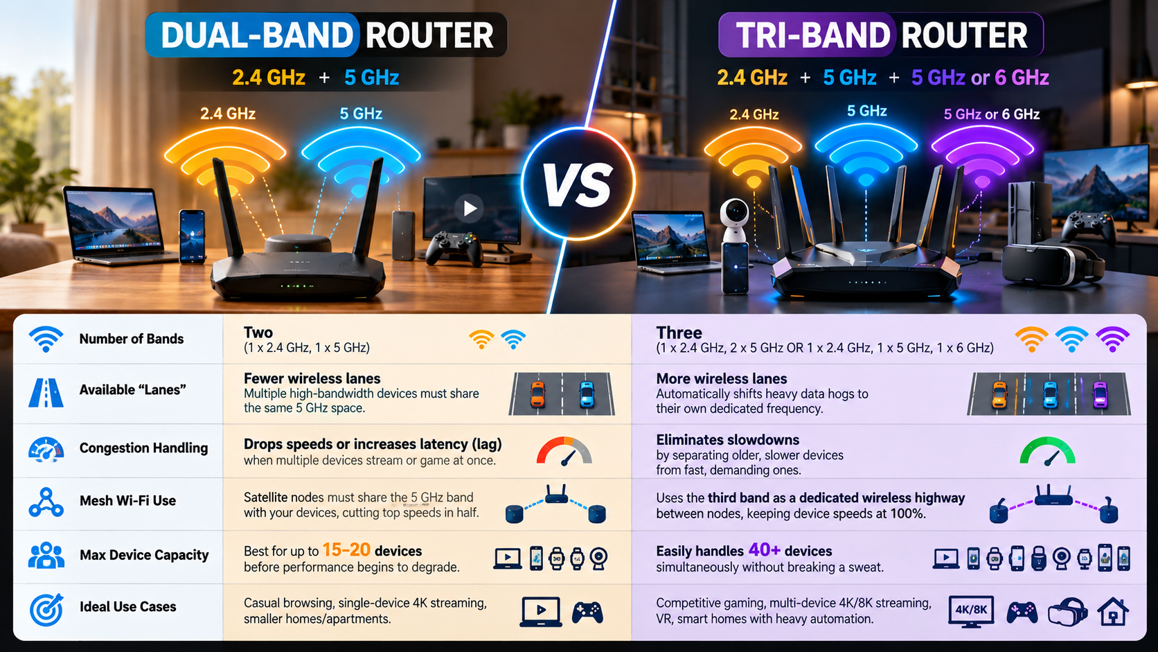 Dual-Band vs Tri-Band Routers