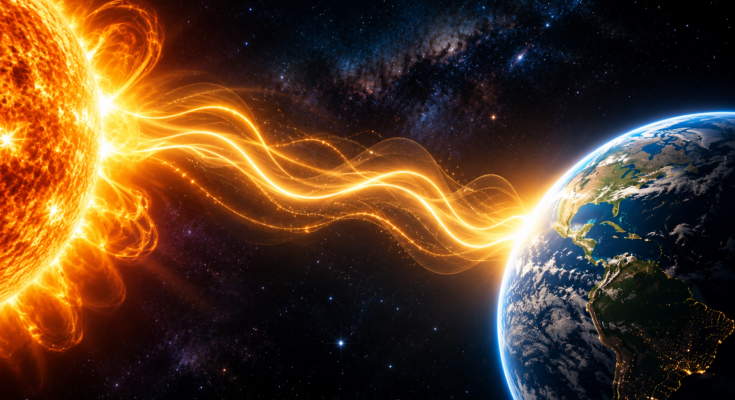 How does energy travel through space