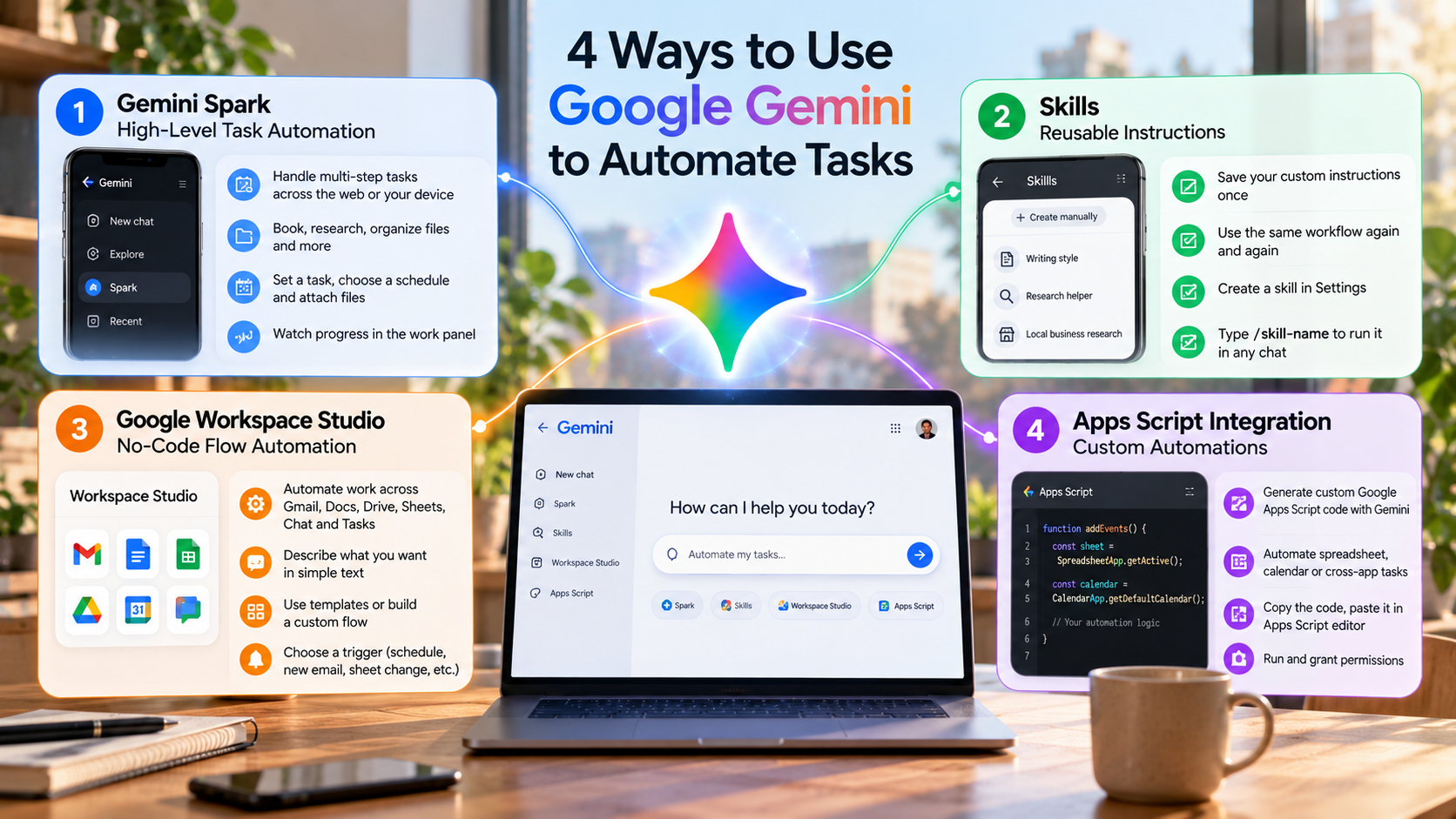 Four Ways to Automate Tasks with Gemini