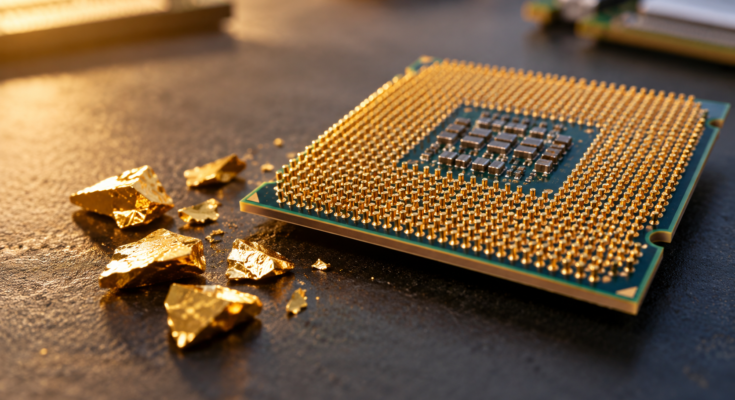 gold in a CPU