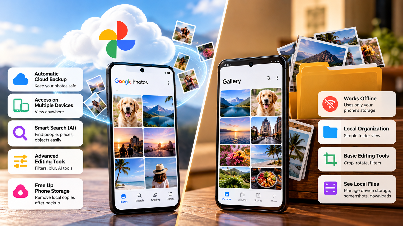 Google Photos vs. Gallery