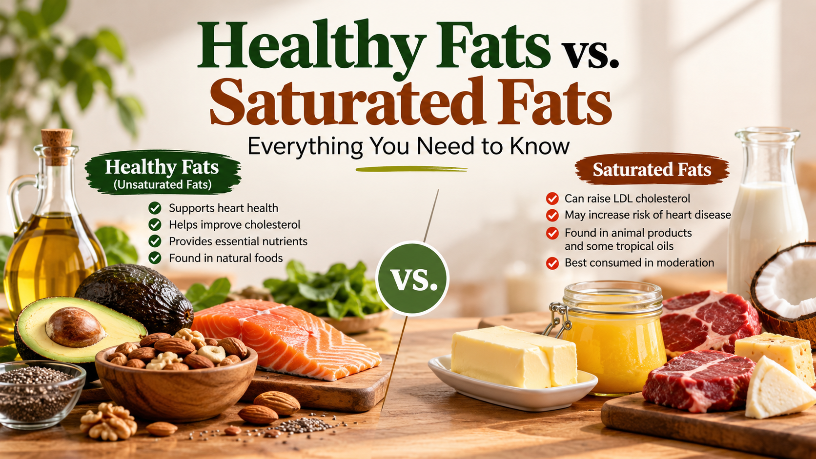 healthy vs saturated fats