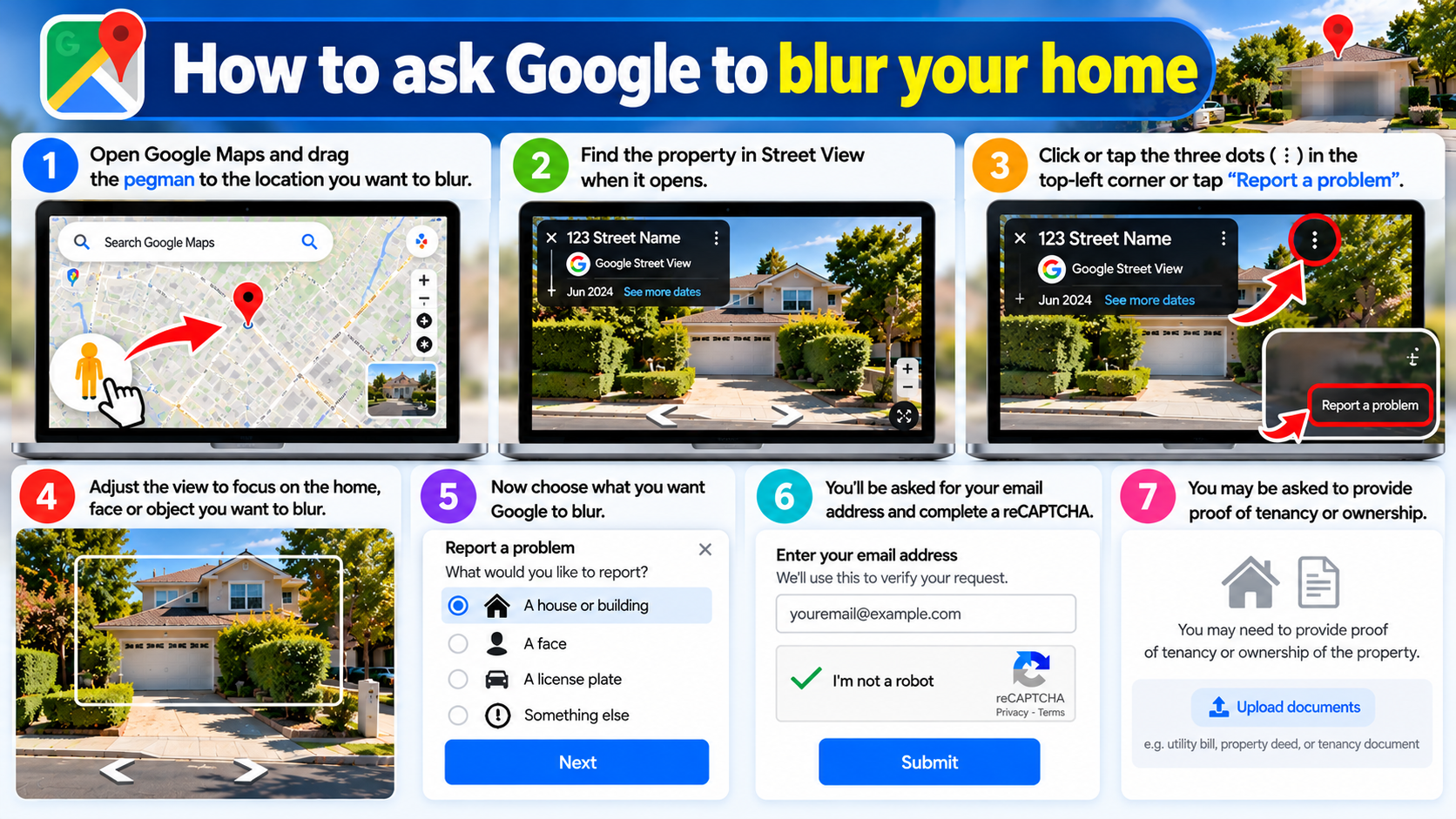 How to Blur Your Home on Google Maps