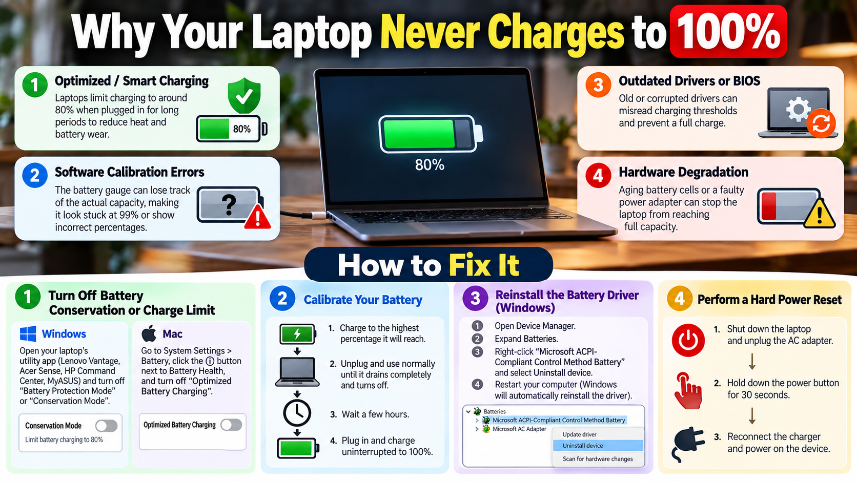 Laptop Battery Charging Fix Guide