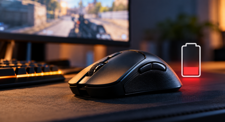 8K polling rate drain mouse battery