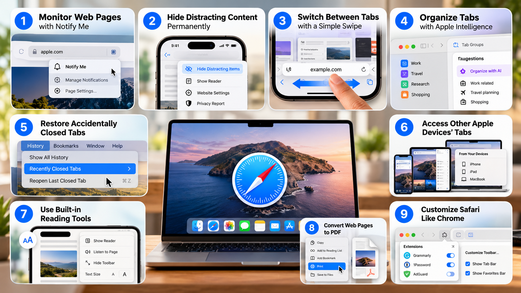 Safari Tips: Nine Essential Features