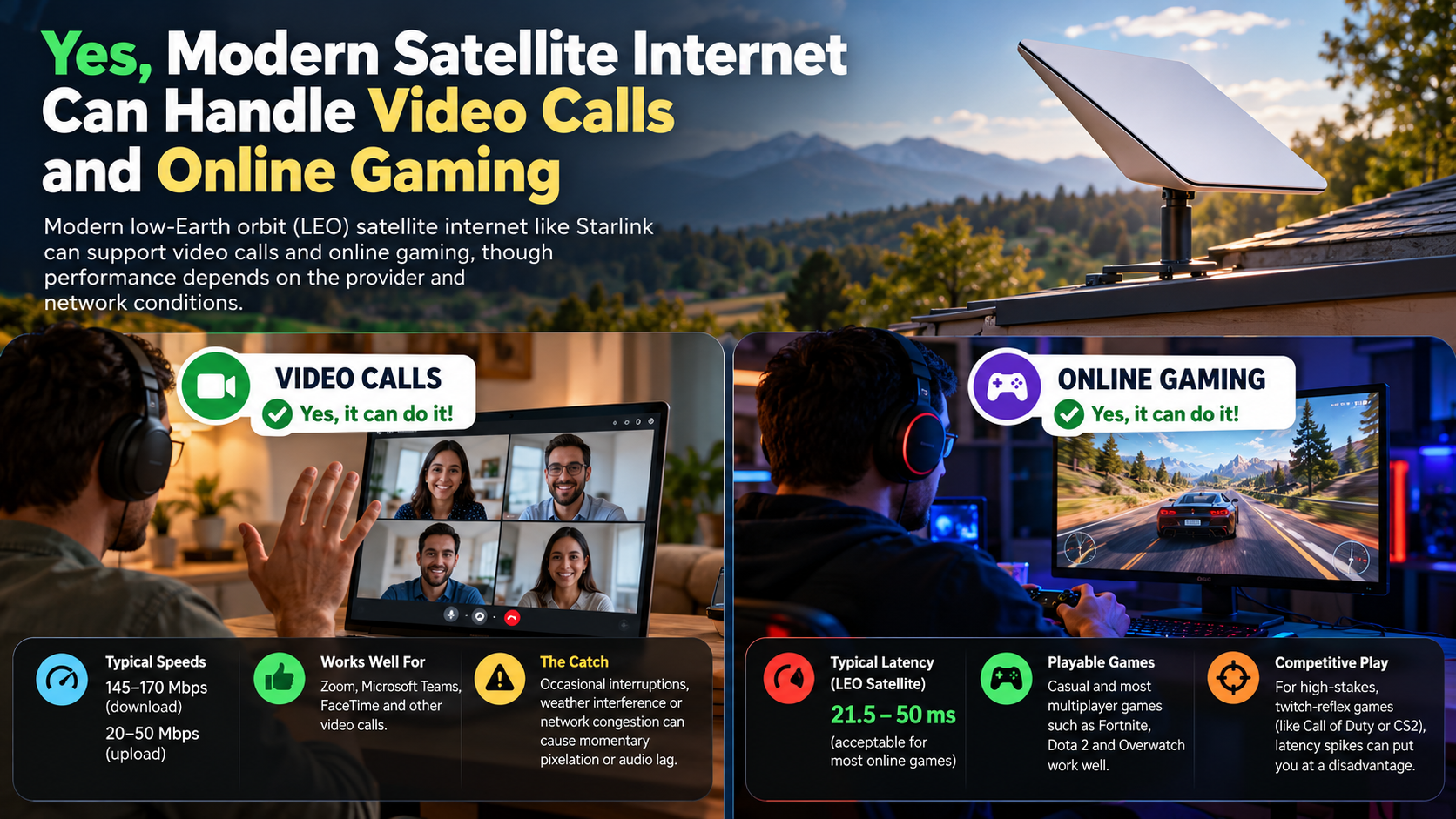 Satellite Internet for Gaming