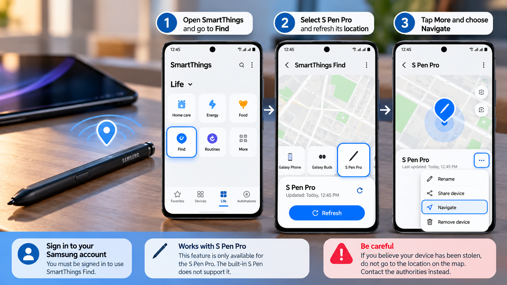 SmartThings Find S Pen Pro Guide
