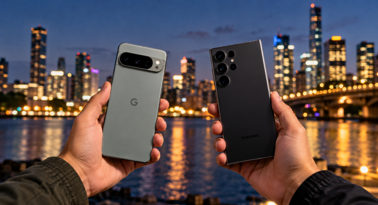 Google Pixel vs Samsung Galaxy night photography