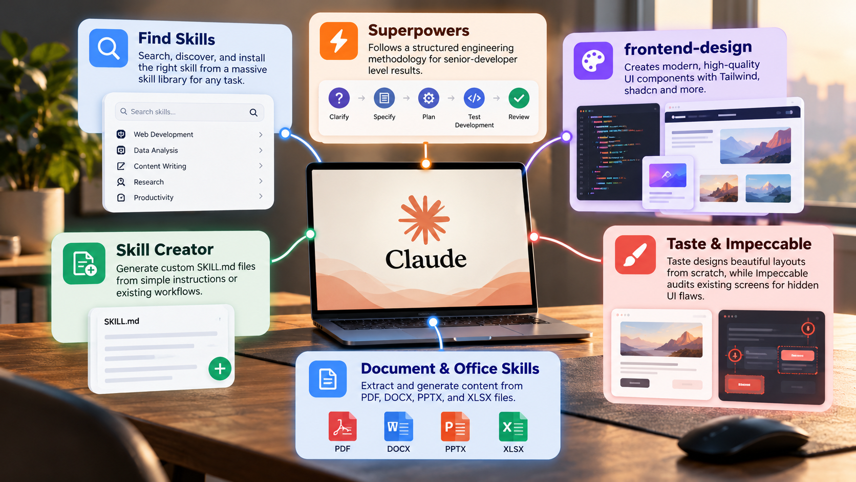Top Claude Skills Workspace Infographic