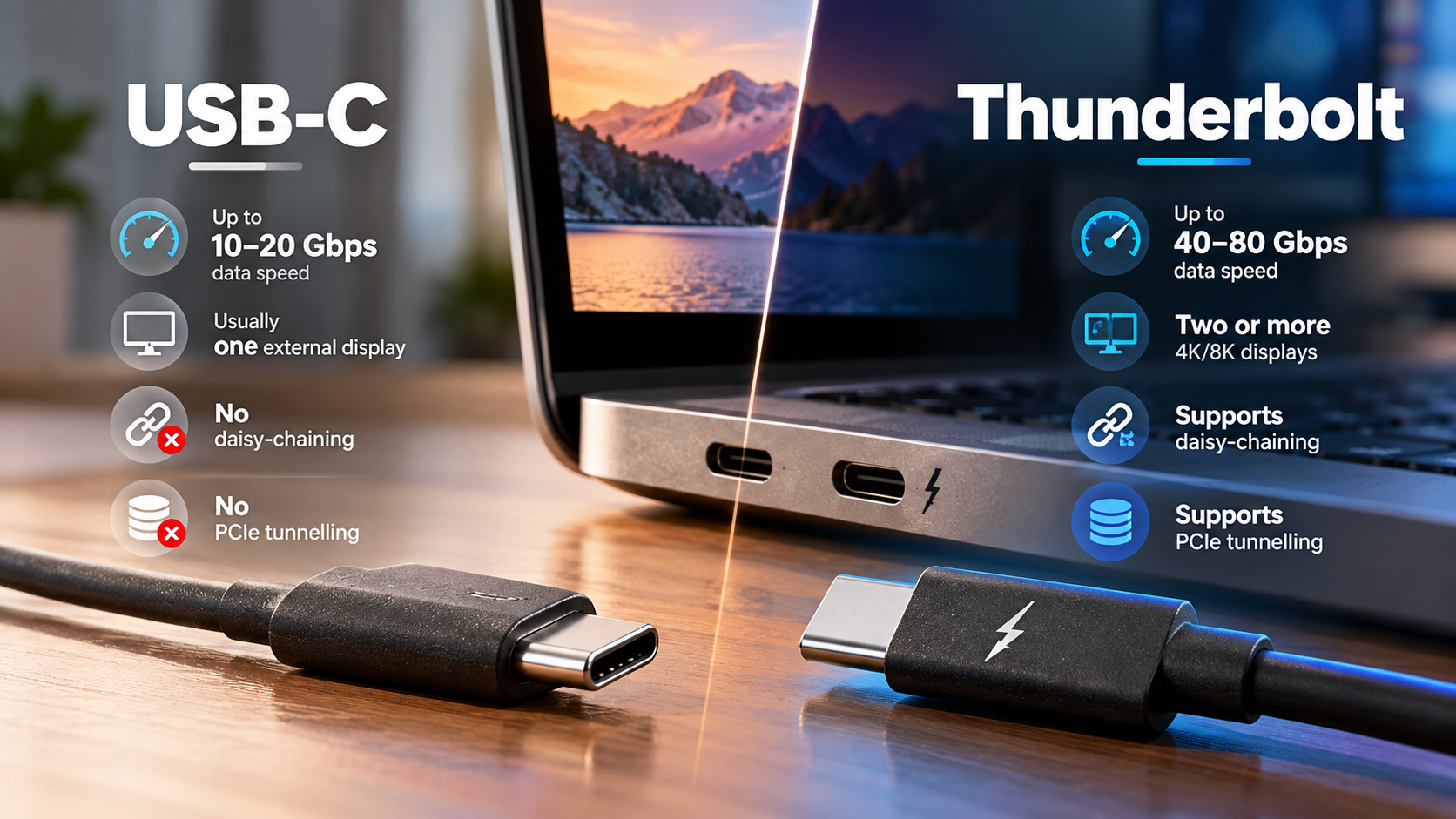 USB-C vs Thunderbolt: Speed and Connectivity