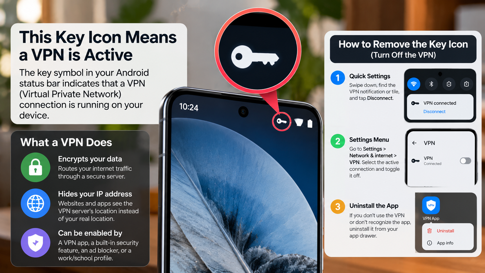Understanding the Android VPN Key Icon