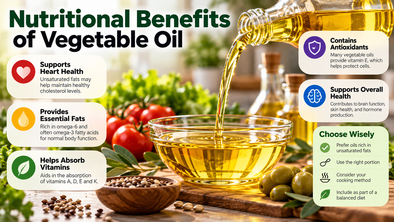 nutritional benefits of vegetable oil
