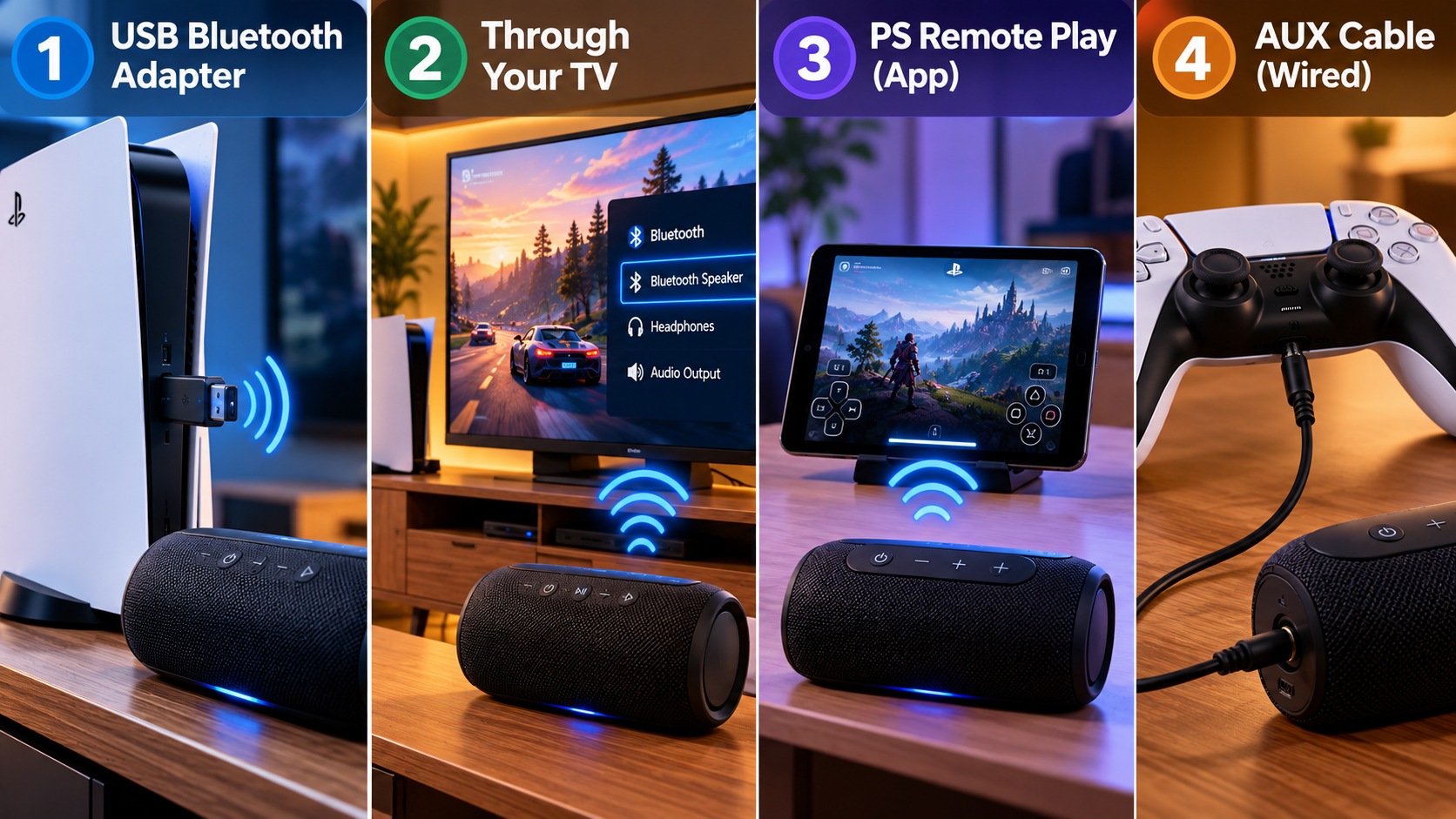 connect bluetooth speakers to your ps5