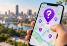 purple icons on Google Maps