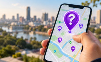 purple icons on Google Maps